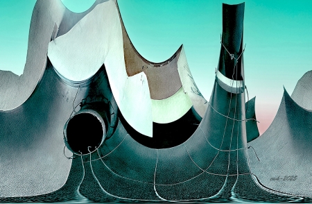 The Guitar Mts by artist Charlie Kreitler